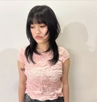 セミロング カラー MARU レイヤー/パーマのヘアスタイル