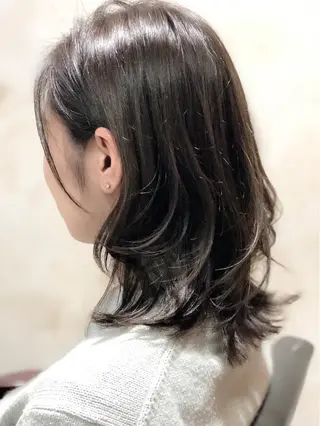 ミディアム カラー パーマ 艶髪/韓国レイヤー イノウエヒロキのヘアスタイル