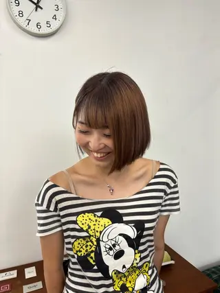 ショート イージーパーマ募集 平口はのんのヘアスタイル