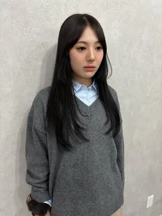 ロング カラー Megu/ベージュ/ 透明感カラーのヘアスタイル