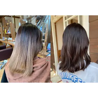 ミディアム カラー ヘアアレンジ topstylist 野口 雅のヘアスタイル