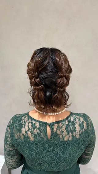 ミディアム ヘアアレンジ カラー/ヘアセット Nanami💗のヘアスタイル