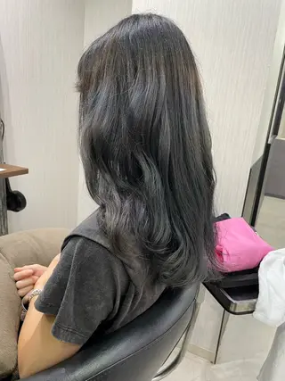 セミロング 韓国風くびれヘア/ 小顔レイヤー🧿小林のヘアスタイル