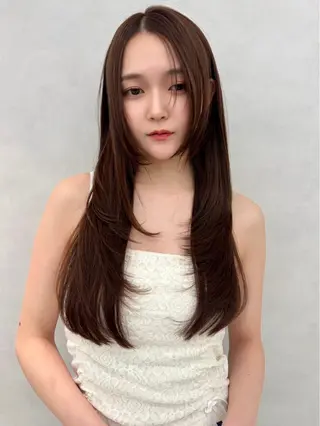 セミロング 🇰🇷韓国ヘア🤍 副店長/栗田のヘアスタイル