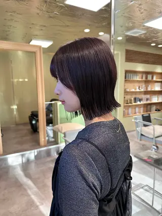 ショート ボブ/ぱつっとボブ/ 谷口 海星のヘアスタイル