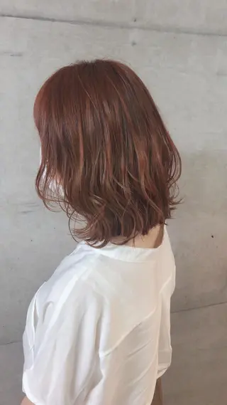 ミディアム カラー nagisa /縮毛矯正のヘアスタイル