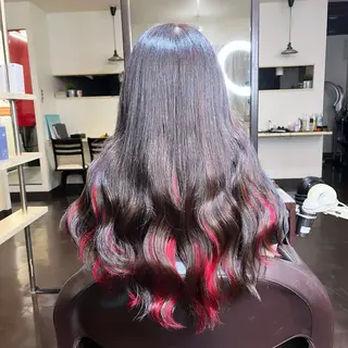 ロング カラー 編み込みエクステ/ ハイトーン りょすけのヘアスタイル