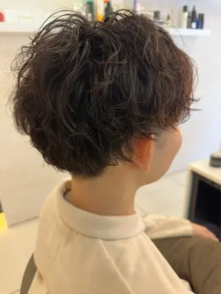 ショート パーマ メンズ 髪質改善/縮毛/トリ ートメント/平野広大のヘアスタイル