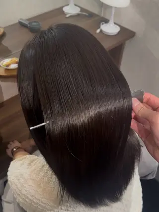 ロング カラー 曲がる縮毛矯正/ 髪質改善/札幌大通りのヘアスタイル