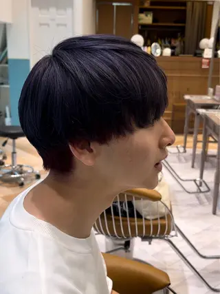 ミディアム カラー メンズ 【池袋店 店長】伊藤 昂樹/曲がる縮毛矯正のヘアスタイル