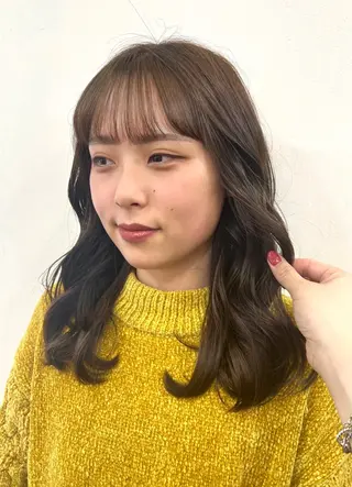 セミロング カラー 韓国ヘア 🎀華澄のヘアスタイル