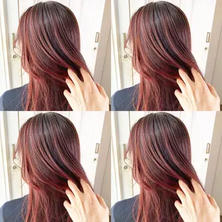 セミロング カラー しゅうさん🍝 麻田秀太郎のヘアスタイル