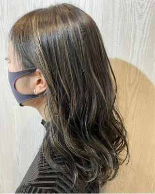 ミディアム カラー ヘアアレンジ HUENEST アカデミーサロンのヘアスタイル