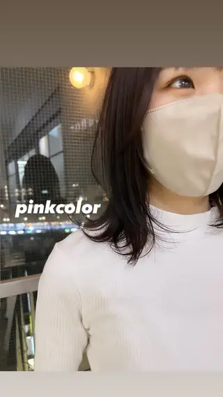 ミディアム ヤマダレナ/個室/ 透明感艶カラー😽✨のヘアスタイル