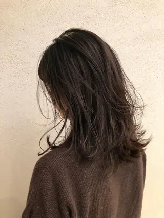 セミロング カラー 透明感カラー、 アレンジ/miyuのヘアスタイル