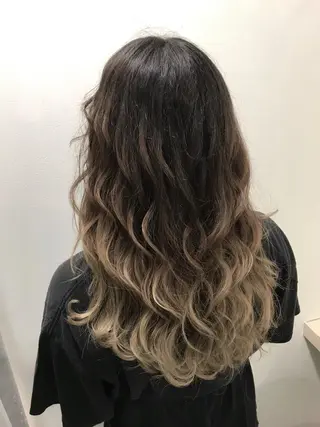 ロング カラー 全席個室 暖色カラー Zina松園優香🌸のヘアスタイル