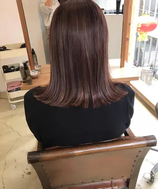 セミロング カラー enne /YUI🥣のヘアスタイル