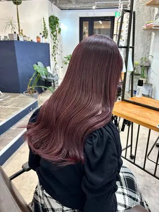 セミロング カラー 暖色カラー/天神/ ヘイマサクラのヘアスタイル