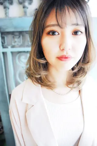 ミディアム カラー パーマ ヘアアレンジ メンズ 表参道Lise おおいしおりのヘアスタイル