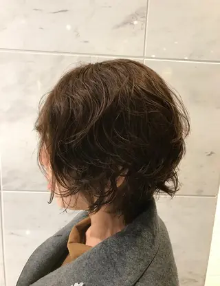 ショート カラー パーマ オブヘア鷺沼所属・立石 タテイシのヘアスタイル