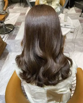 ロング カラー ヘアアレンジ みっちー/ブリーチ なしダブルカラーのヘアスタイル