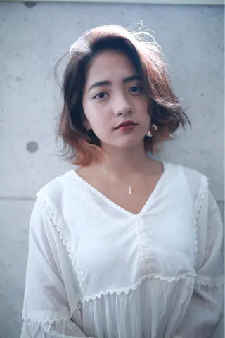 ミディアム カラー パーマ ヘアアレンジ メンズ キッズ ネイル マツエク・マツパ premier modelsのヘアスタイル