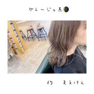 ミディアム カラー 前田 健太のヘアスタイル