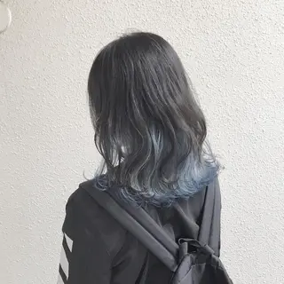 ミディアム カラー インナーカラー/天神 ブリーチ/吉田のヘアスタイル