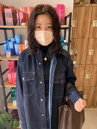 セミロング カラー パーマ パーマ指名No1 /namiのヘアスタイル