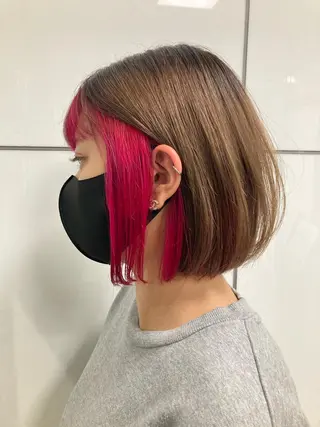 ショート カラー 髪質改善/痛ませ ないカラー/西村航大のヘアスタイル