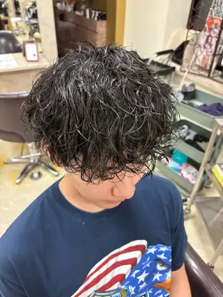 パーマ メンズ 大人パーマ特化 心斎橋本町/えざわのヘアスタイル