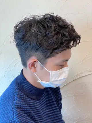 ショート パーマ メンズ メンズ特化/パーマ指 名No.1/百瀬太郎のヘアスタイル