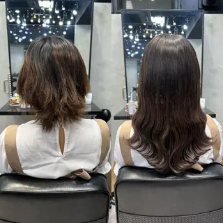 セミロング カラー ヘアアレンジ ar+ ❤︎ maiのヘアスタイル