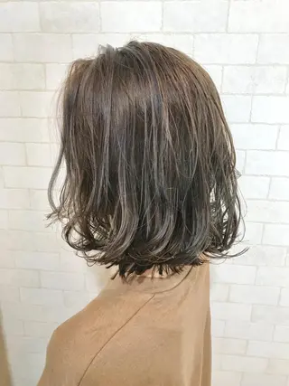 ミディアム カラー 神野 雅樹のヘアスタイル