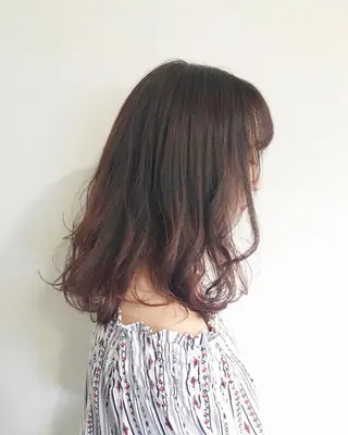 ミディアム カラー ヘアアレンジ 🌿‬ ܸAir 透明感🌱西村知佳のヘアスタイル