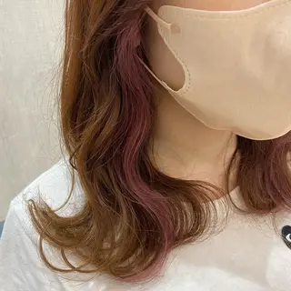 ミディアム カラー 🫧透け感⋆艶髪💎 山口アヤカのヘアスタイル