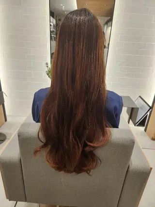 ロング パーマ stair:case所属・💜艶髪カラー💜 🎶富川美希🎶のヘアスタイル