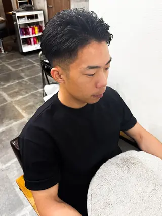 ショート パーマ メンズ amule hair ✂️山本　丈則✂️のヘアスタイル