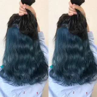 セミロング カラー Hanna by W_SALONのヘアスタイル