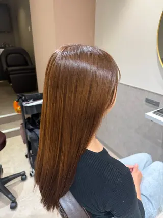セミロング eN° by youres hair 銀座店所属・レイヤー髪質改善🩷 暖色カラー🩷森田のヘアスタイル