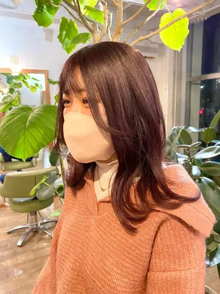 セミロング カラー faith hair apros.所属・白上 愛佳のヘアスタイル