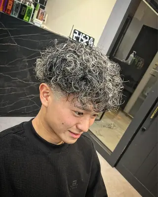 ショート パーマ ヘアアレンジ メンズ men'slapis YUTOのヘアスタイル
