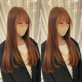 ロング カラー ブリーチ無しダブル カラー🦕まどかのヘアスタイル