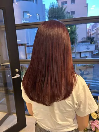 ロング カラー 馬場 菜乃夏のヘアスタイル