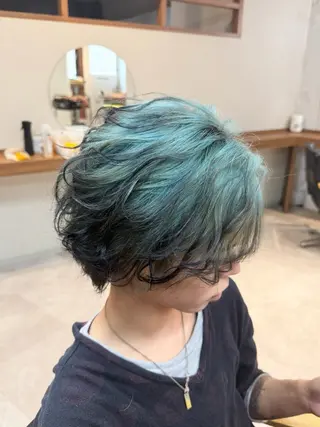 カラー メンズ 岡本 太陽☀️のヘアスタイル