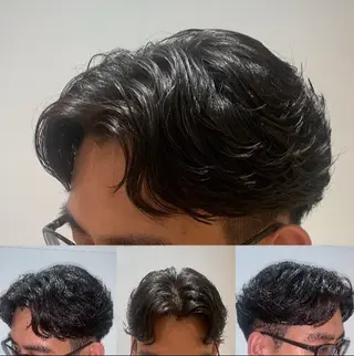 ミディアム パーマ メンズ ヘアモードキクチ銀座店所属・杉本 翔希のヘアスタイル