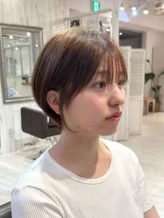 ショート 縮毛矯正/ショート/ レイヤー/畑中正敏のヘアスタイル