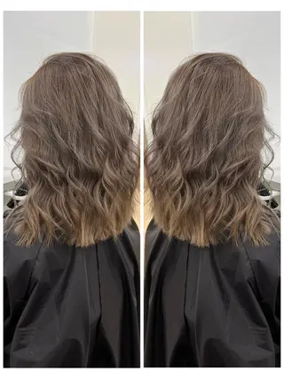 ミディアム karin💋海外 バタフライカットのヘアスタイル