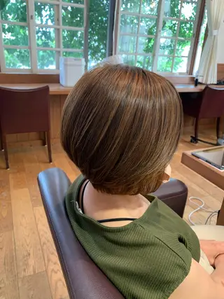 ミディアム カラー パーマ Artist 藤﨑紘成のヘアスタイル