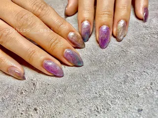セミロング カラー ネイル beauty salon ma'am所属・chihiro 小路ネイルのネイルデザイン